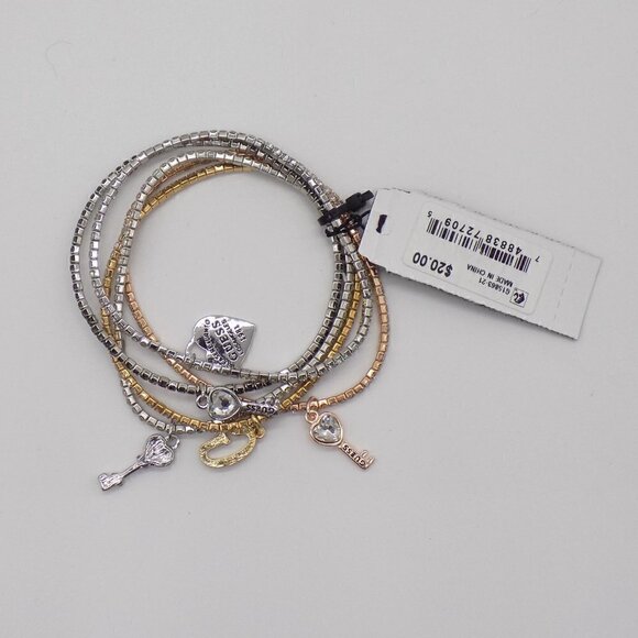 Guess multi-color Stretch Bracelets with Crystal and Charms - Picture 4 of 4